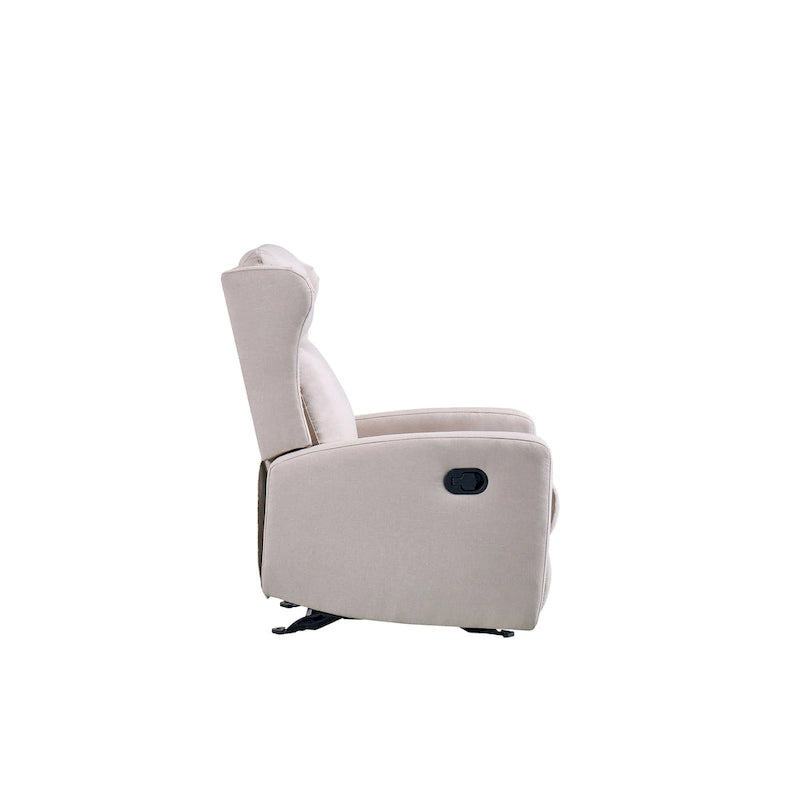 Modern Rocking Recliner Chair with Adjustable Backrest and Lumbar Support