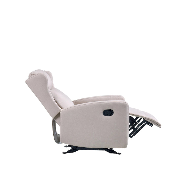 Modern Rocking Recliner Chair with Adjustable Backrest and Lumbar Support