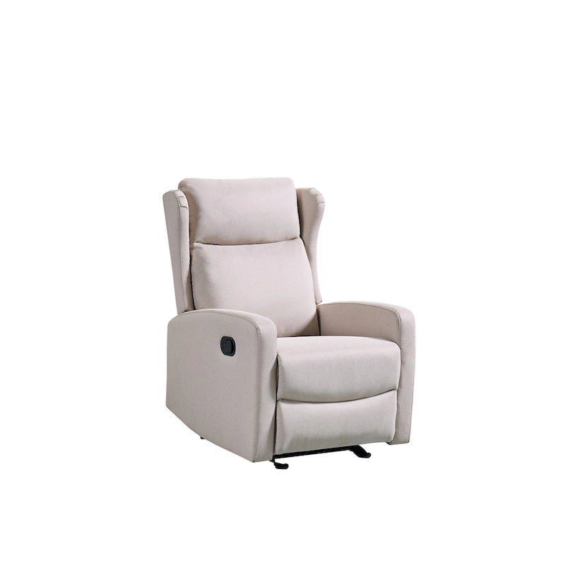 Modern Rocking Recliner Chair with Adjustable Backrest and Lumbar Support