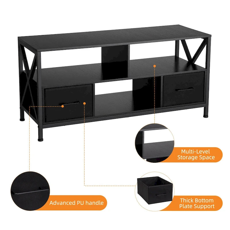42-Inch TV Stand with Storage for TVs up to 50 Inches