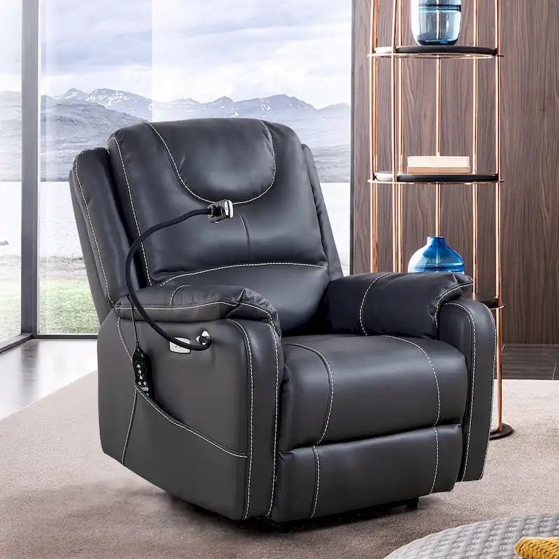 Power Recliner Chair with Massage, Heating, USB Port and Phone Holder