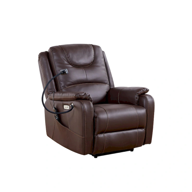 Power Recliner Chair with Massage, Heating, USB Port and Phone Holder