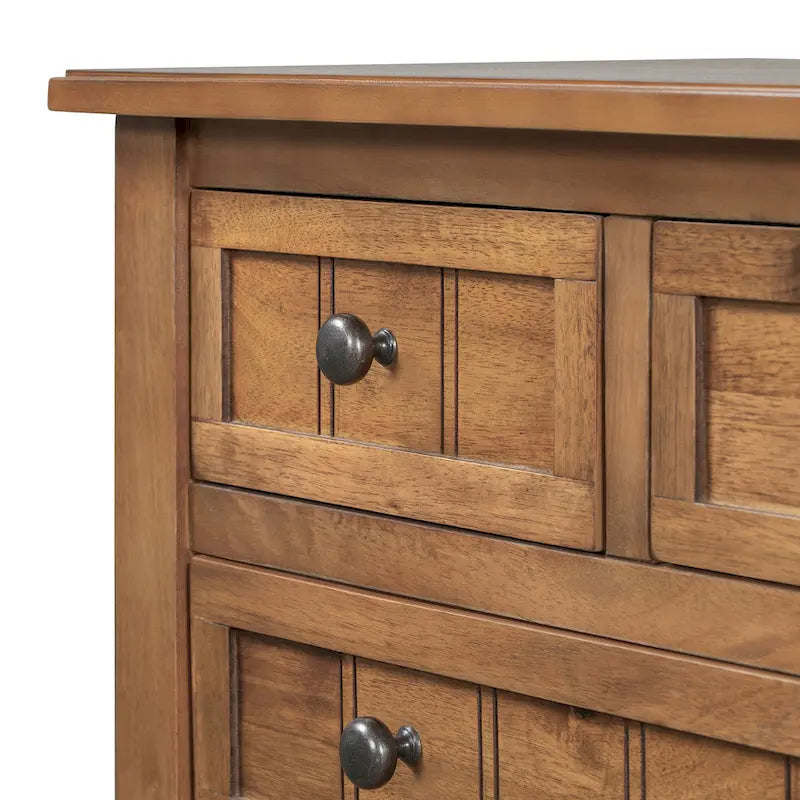 Classic Console Table with Three Storage Drawers and Bottom Shelf