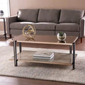 SEI Furniture Thornberry Champagne Metal with Smoked Mirror Coffee Table