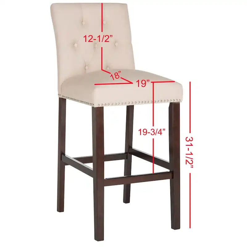 Gepolsterte Barhocker mit Steppung, 31,5 Zoll (2er-Set)