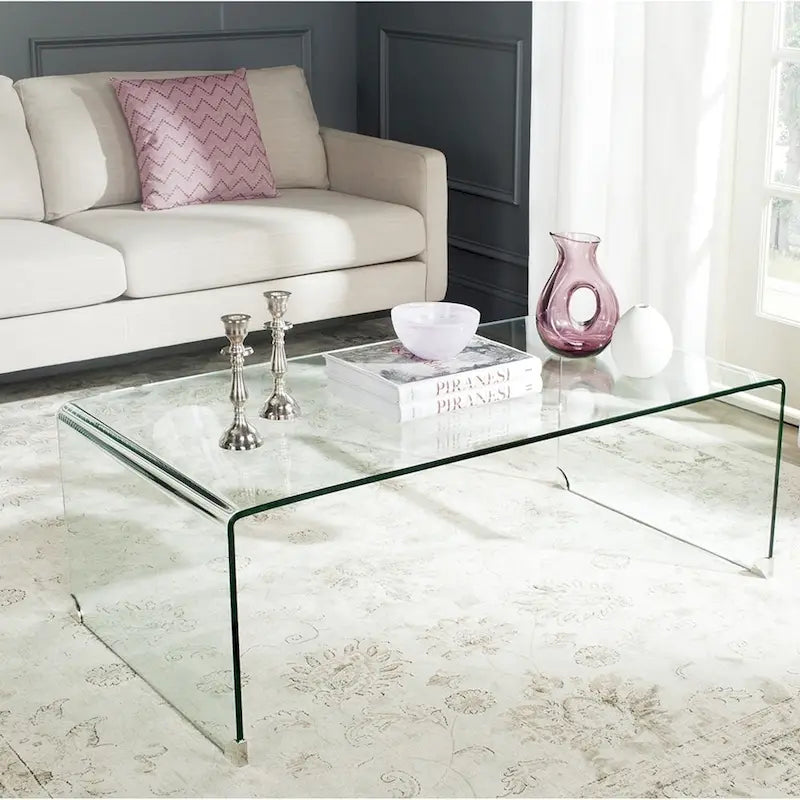Transparent Tempered Glass Console Table