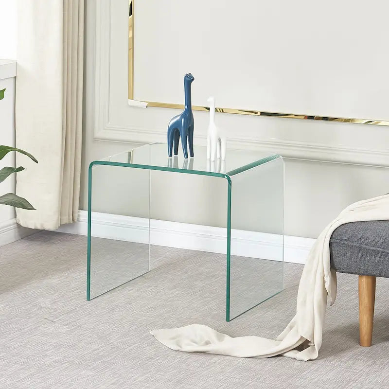 Transparent Tempered Glass Console Table
