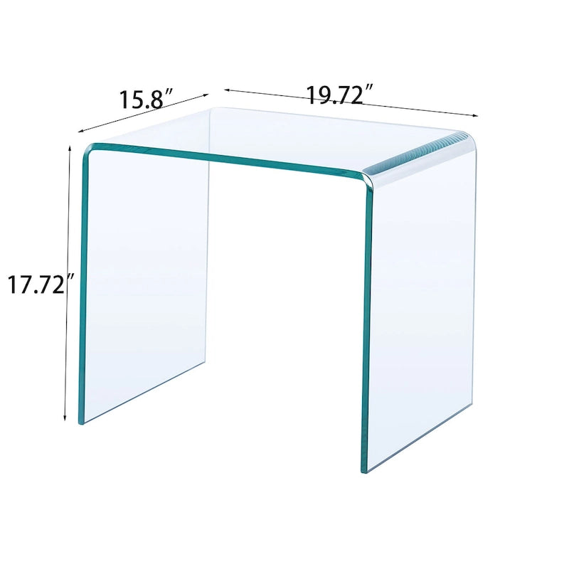 Transparent Tempered Glass Console Table