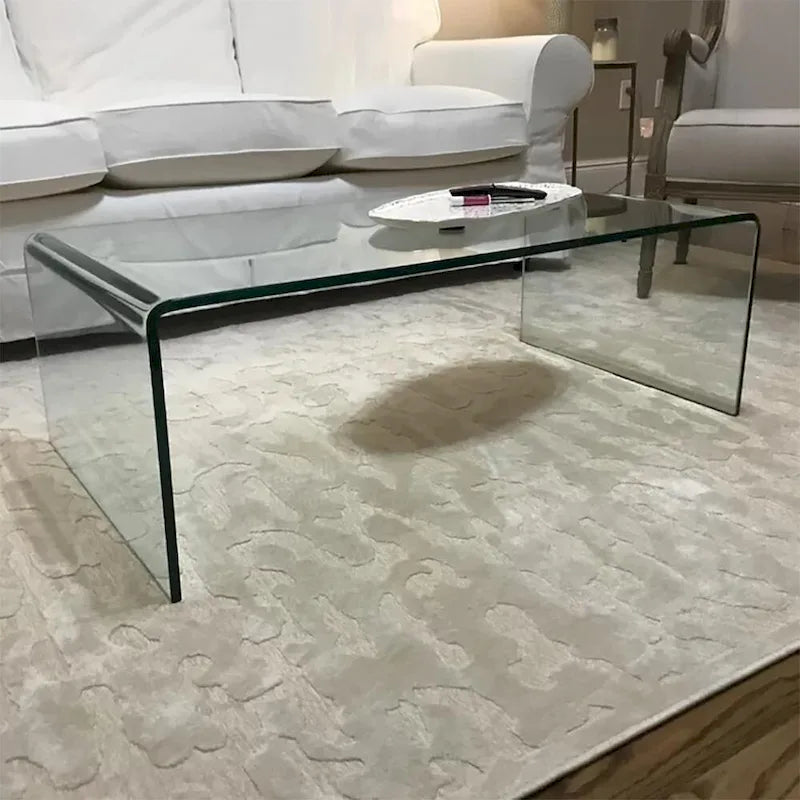 Transparent Tempered Glass Console Table
