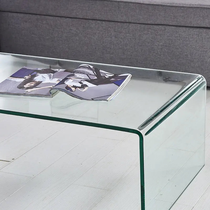 Transparent Tempered Glass Console Table
