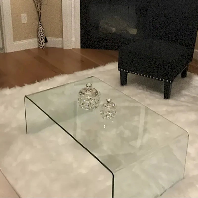 Transparent Tempered Glass Console Table