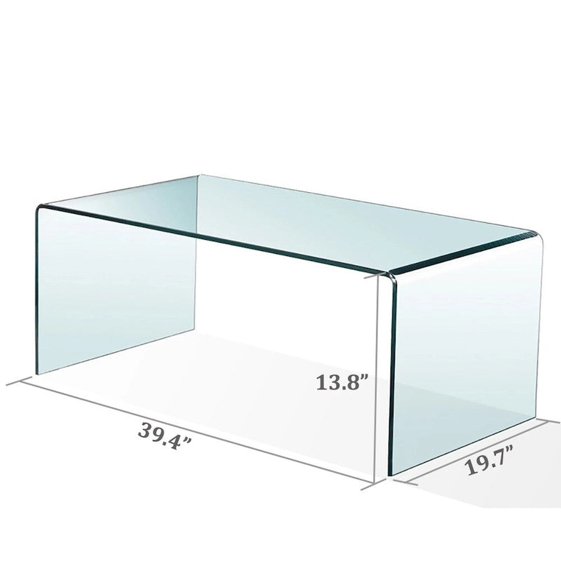 Transparent Tempered Glass Console Table
