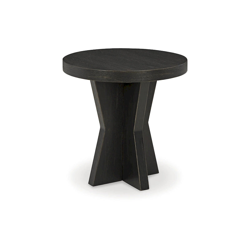 Black Geometric End Table - 24W x 24D x 24H