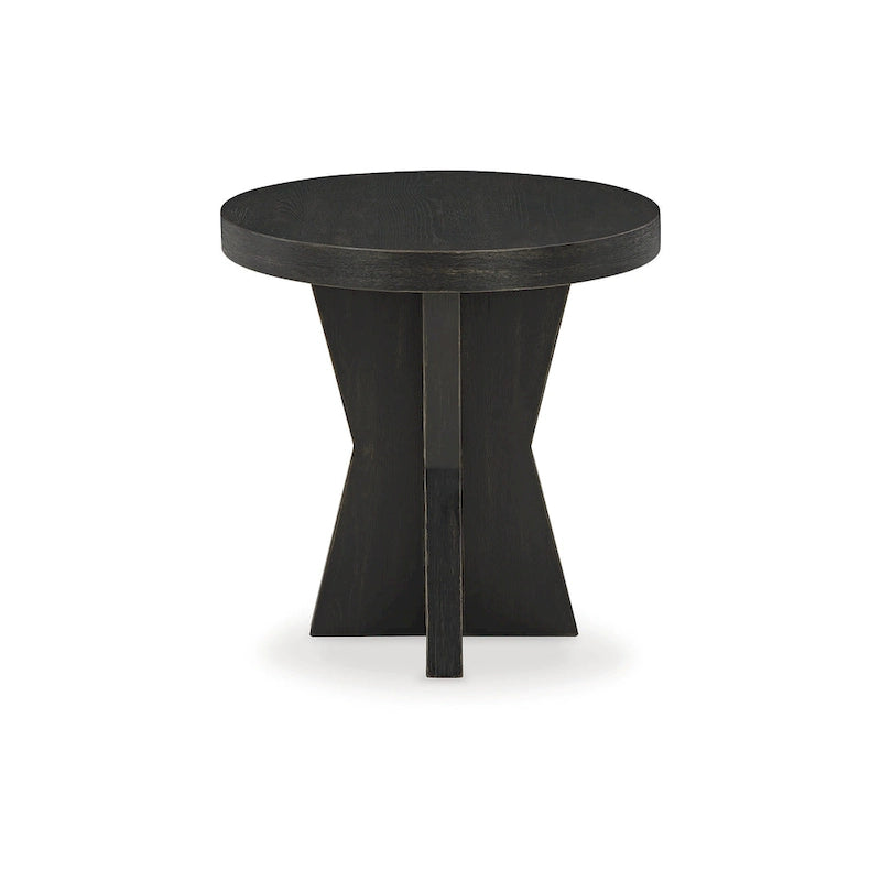 Black Geometric End Table - 24W x 24D x 24H