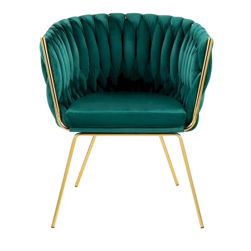 Braided Velvet Chair