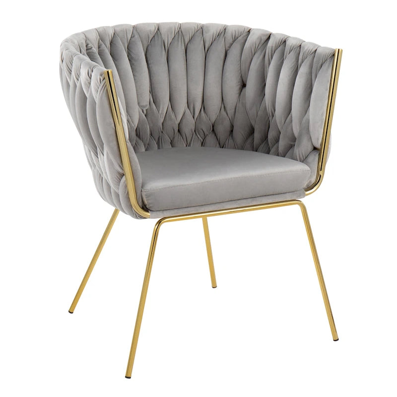 Braided Velvet Chair