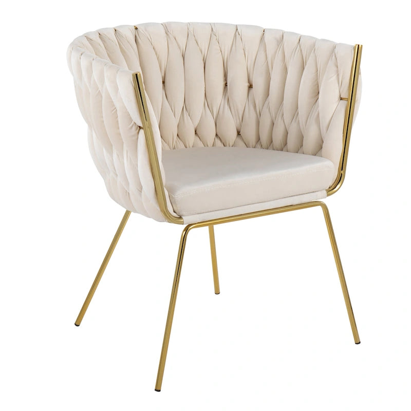 Braided Velvet Chair