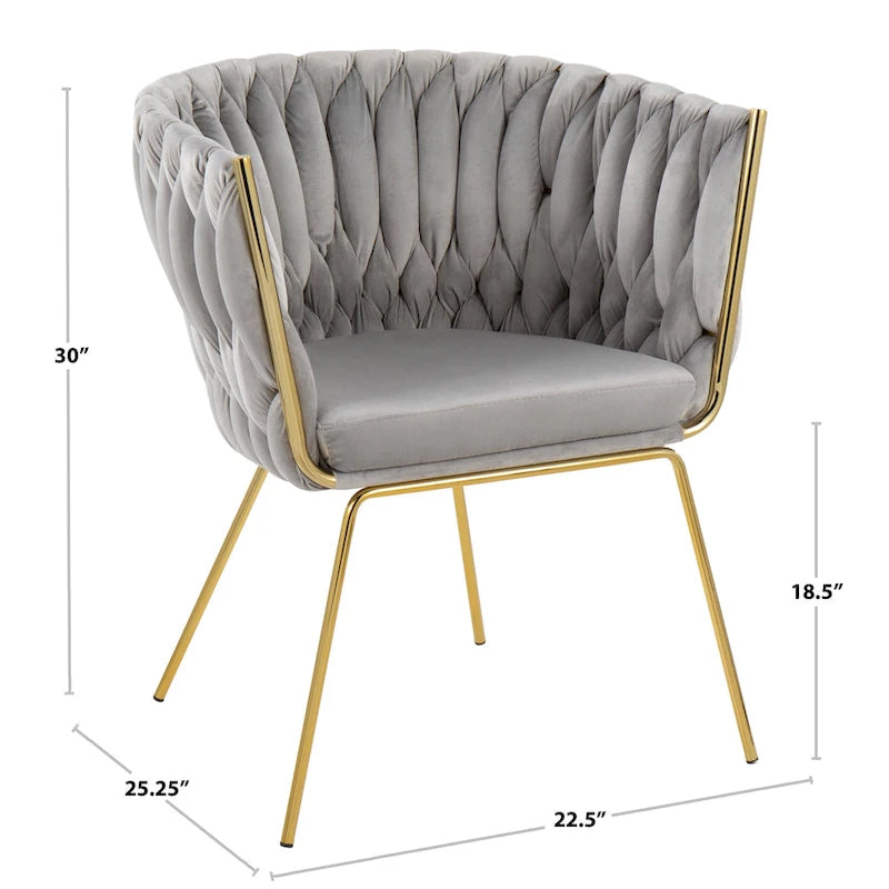 Chaise en velours tressé