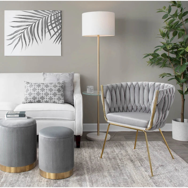 Chaise en velours tressé