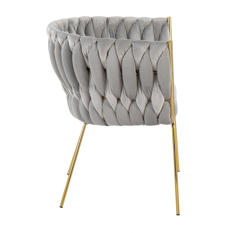 Chaise en velours tressé