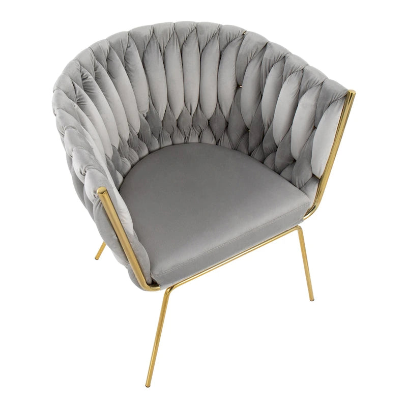 Chaise en velours tressé