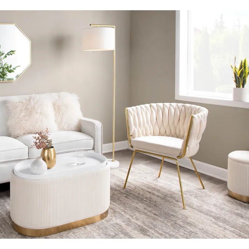 Chaise en velours tressé