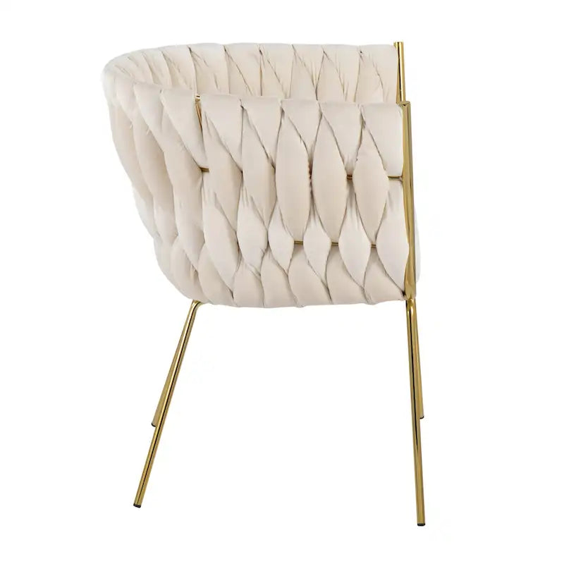 Chaise en velours tressé