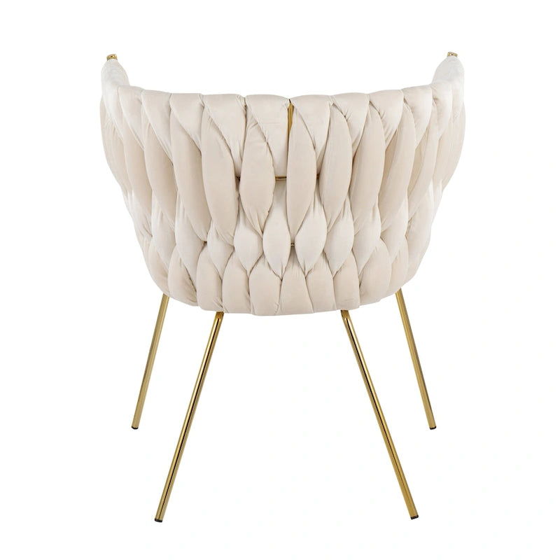 Chaise en velours tressé