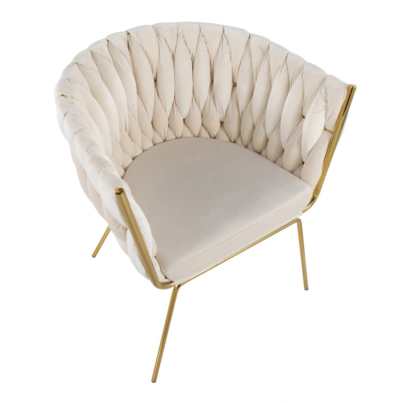 Chaise en velours tressé