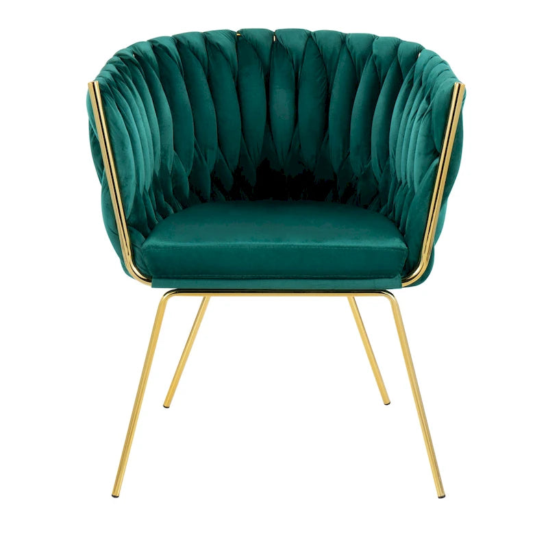 Chaise en velours tressé