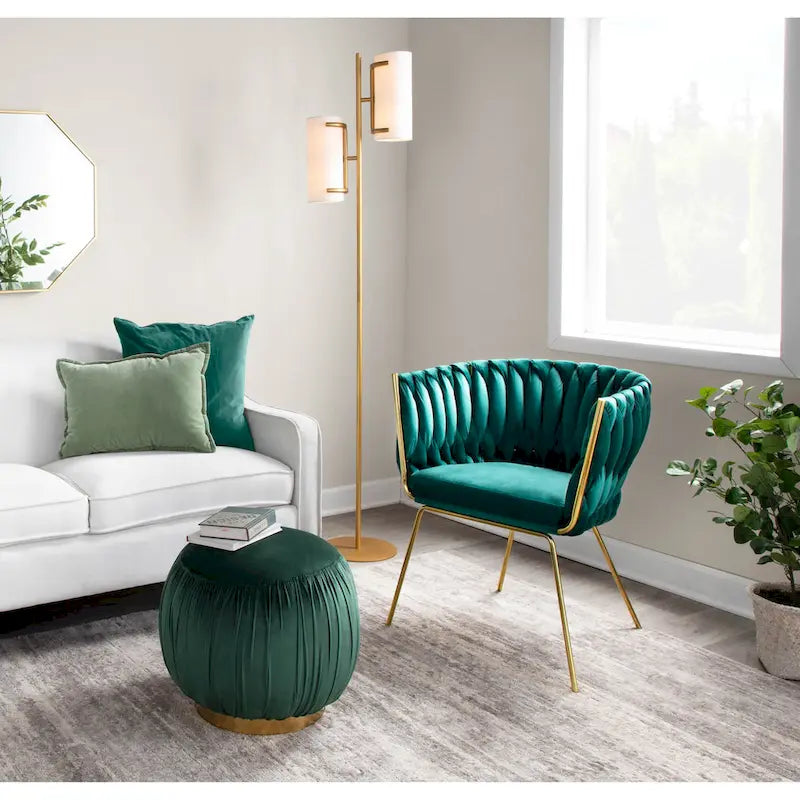 Chaise en velours tressé