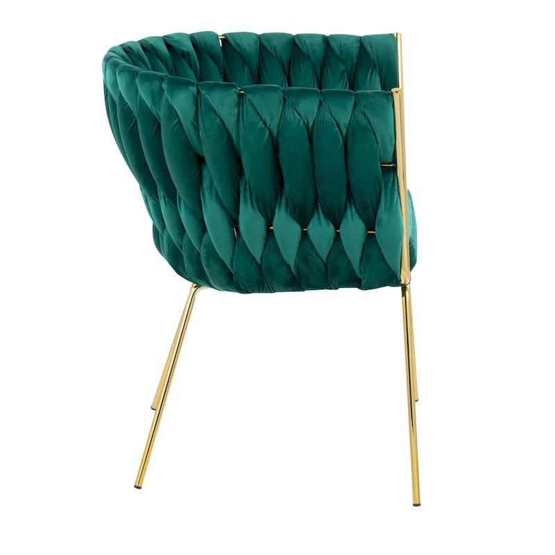 Chaise en velours tressé