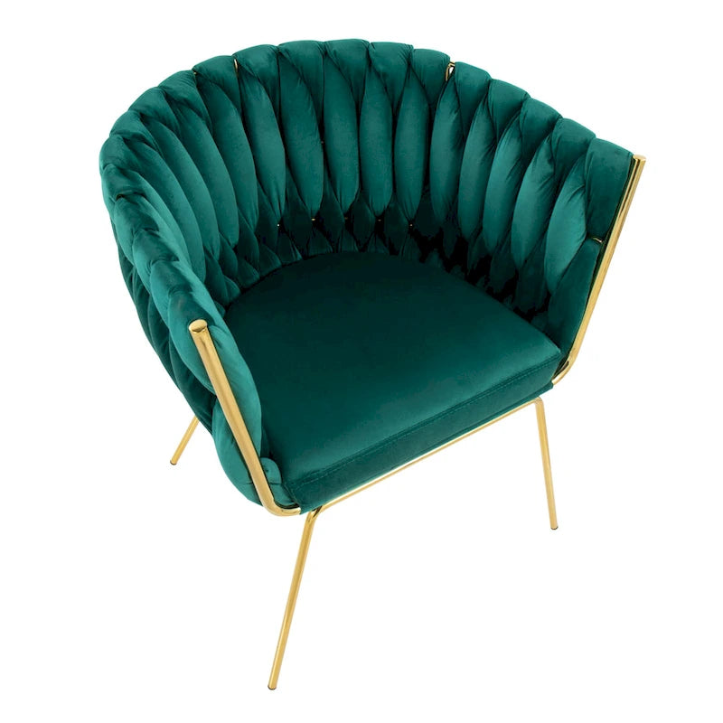 Chaise en velours tressé