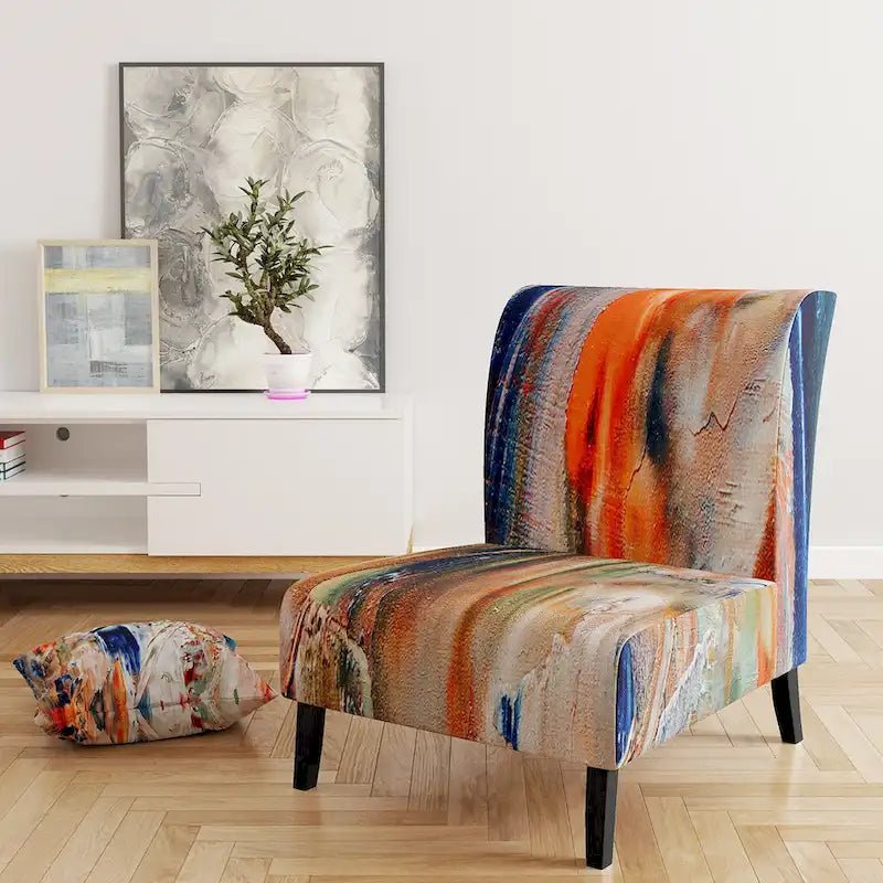 Multicolor Upholstered Modern Accent Chair
