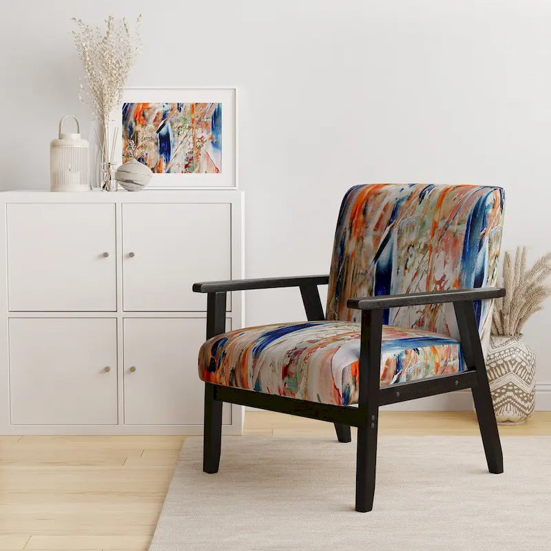 Multicolor Upholstered Modern Accent Chair