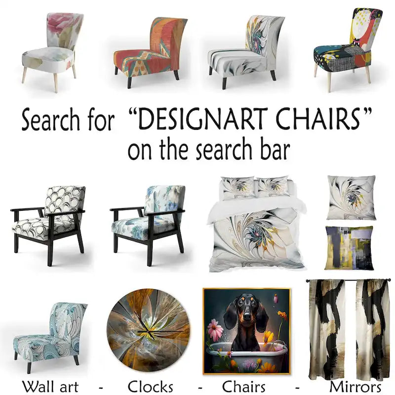 Multicolor Upholstered Modern Accent Chair