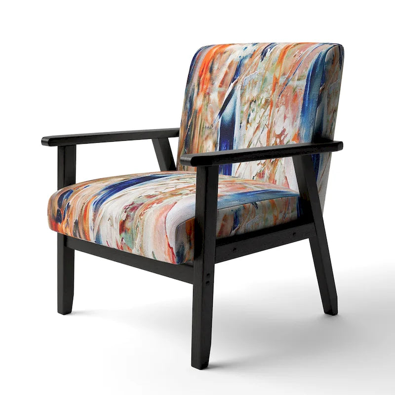 Multicolor Upholstered Modern Accent Chair