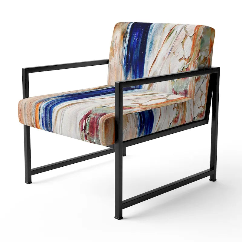 Multicolor Upholstered Modern Accent Chair