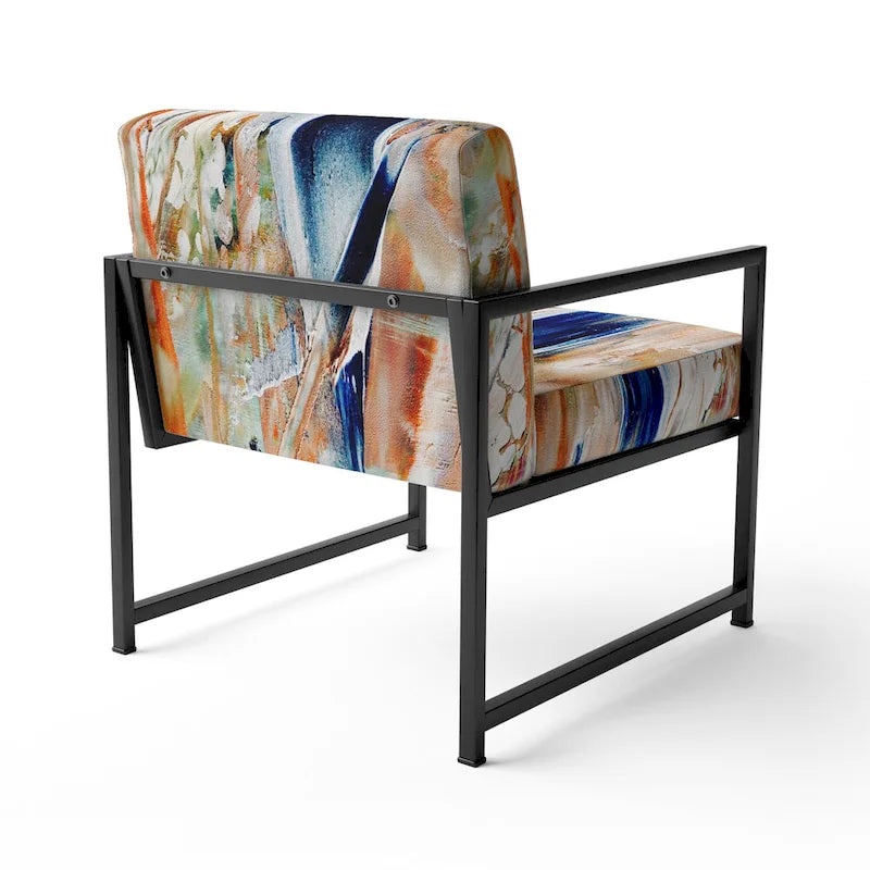 Multicolor Upholstered Modern Accent Chair