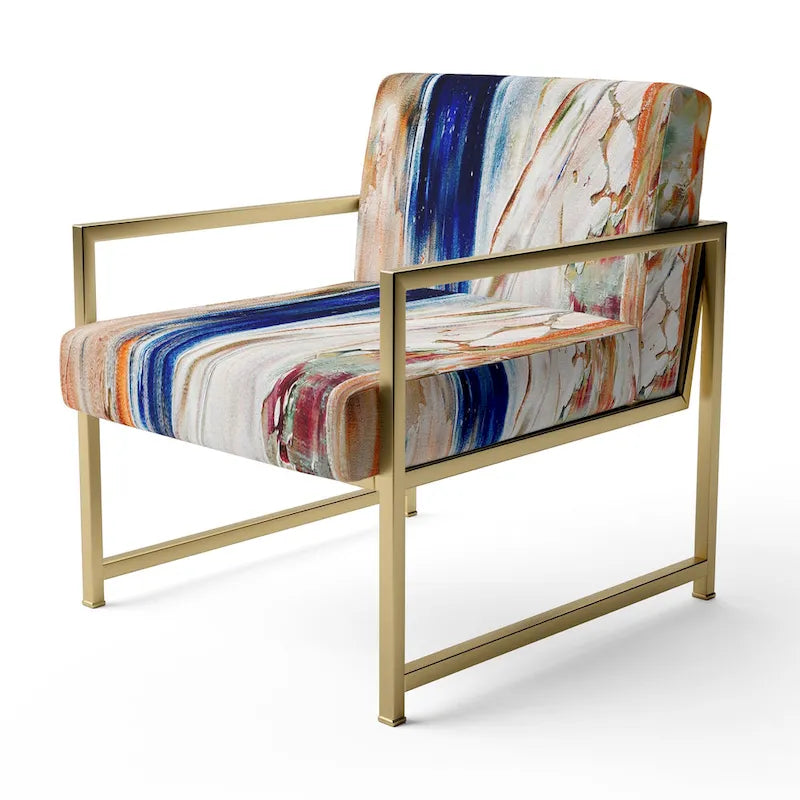 Multicolor Upholstered Modern Accent Chair
