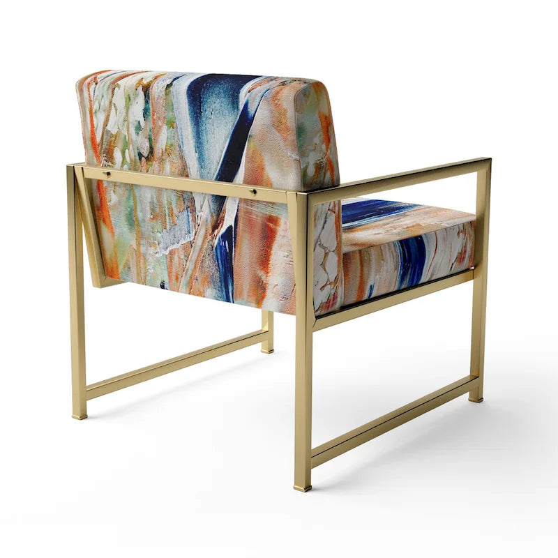 Multicolor Upholstered Modern Accent Chair