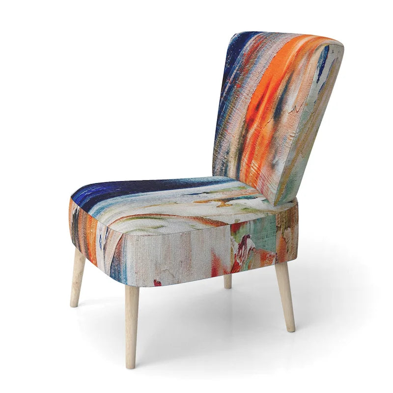 Multicolor Upholstered Modern Accent Chair