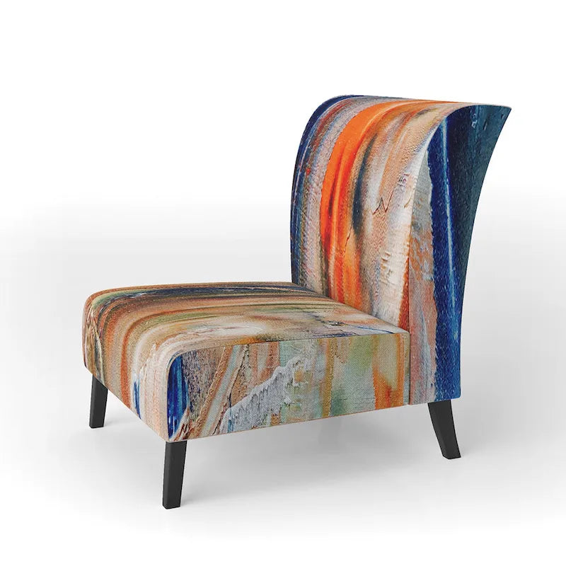 Multicolor Upholstered Modern Accent Chair