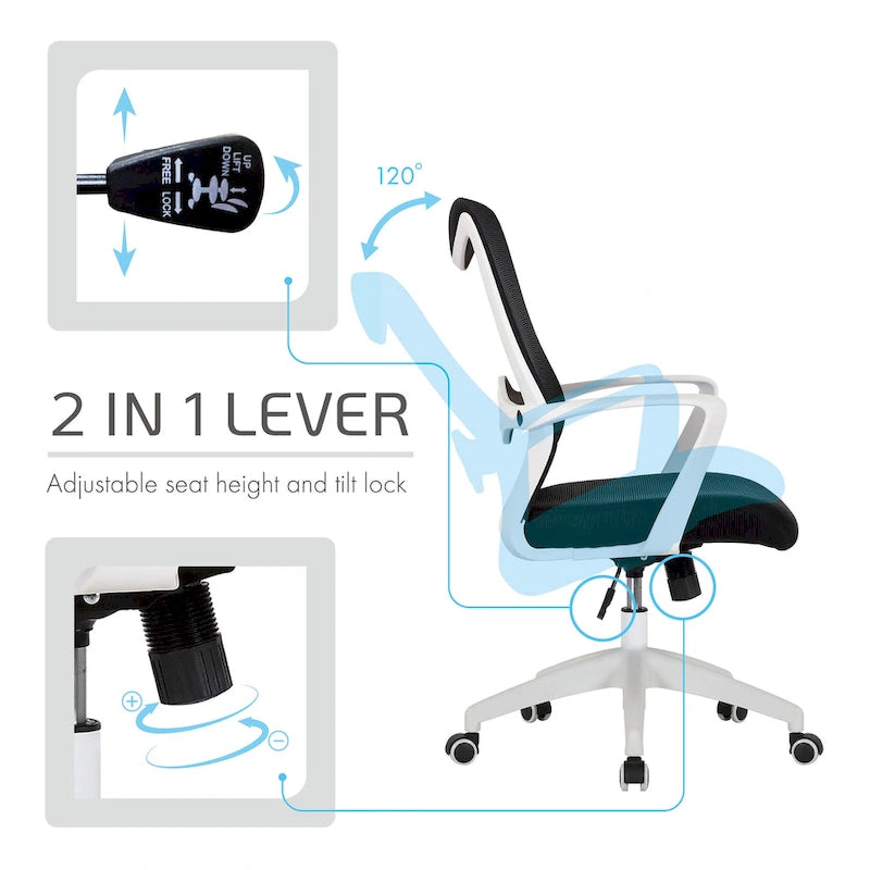Office Chair with Mesh Back and Height Adjustable Seat
