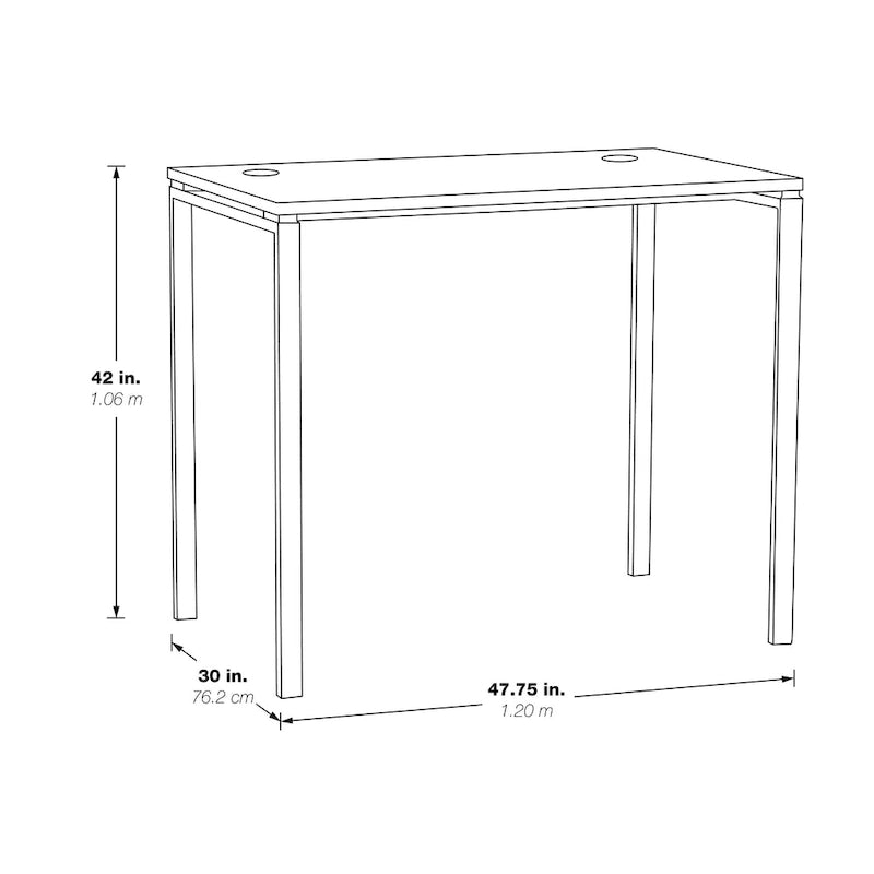 42-Inch High Standing Writing Desk in Black or White
