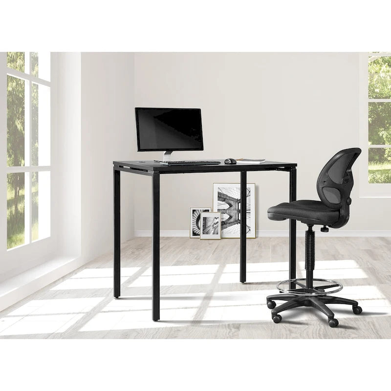 42-Inch High Standing Writing Desk in Black or White