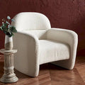 SAFAVIEH Couture Dorlies Boucle Accent Chair - 33 In W x 33.5 In D x 34 In H - 33Wx34Dx34H