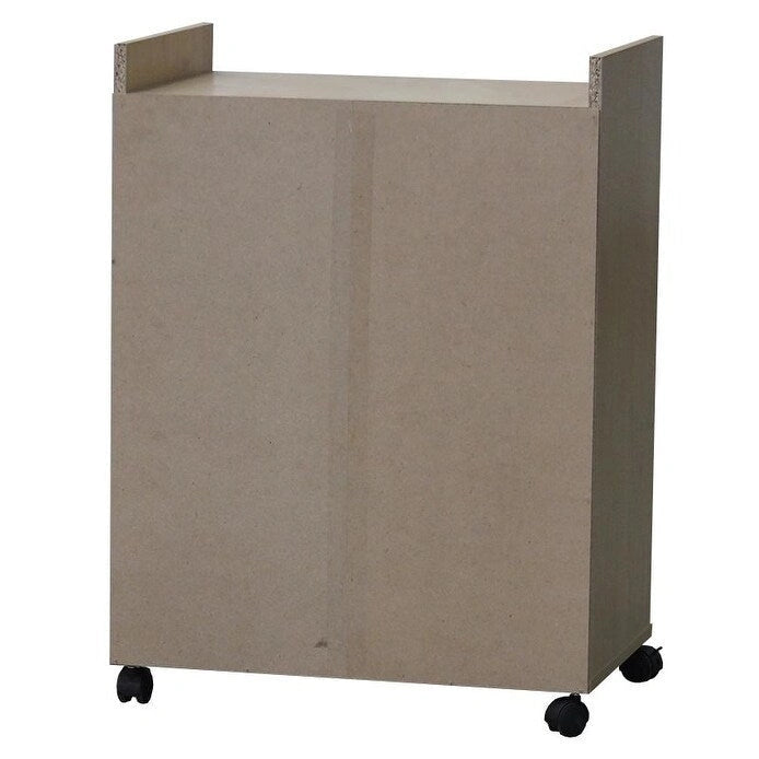 Kitchen Microwave Cart with Drawer and Two Doors, Beech Finish