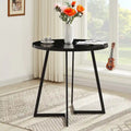31.5-Inch Round Dining Table with Metal Base