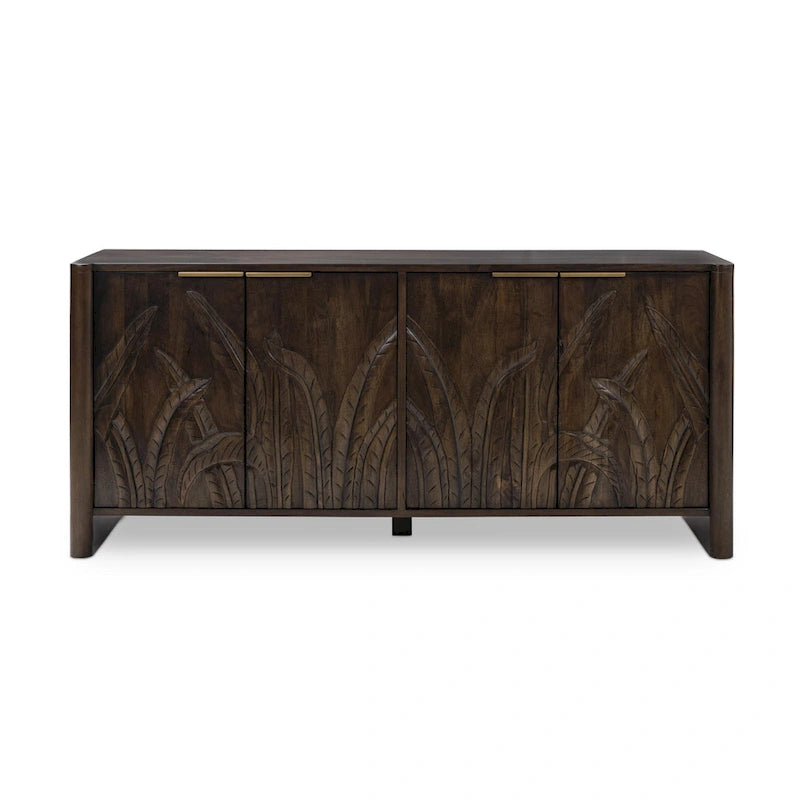 Carved Mango Wood Sideboard